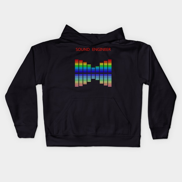 Best design sound engineer audio engineering Kids Hoodie by PrisDesign99